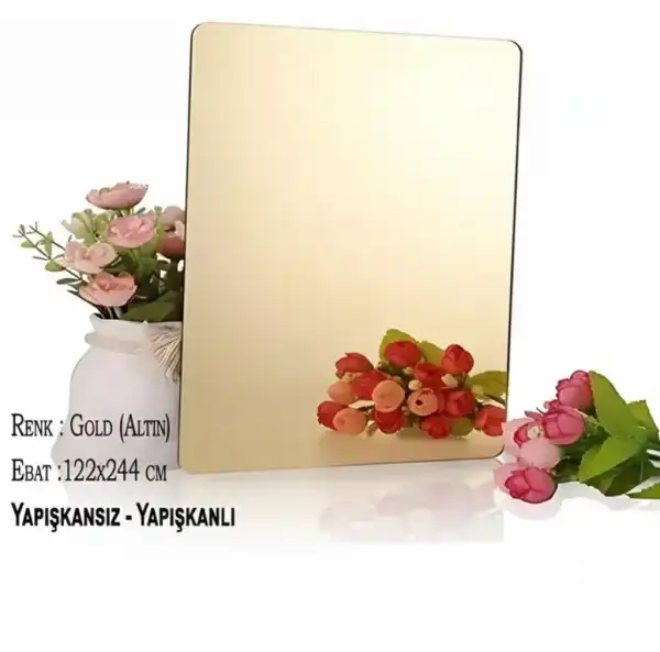 Altın Ayna Pleksi & Gümüş Ayna Pleksi Akrilik Levha 122 x 244 cm